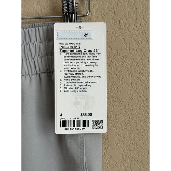 Lululemon Pull-On MR Tapered Leg Crop 23" in Seal Color - Picture 5 of 9
